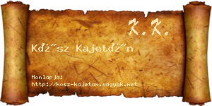 Kósz Kajetán névjegykártya